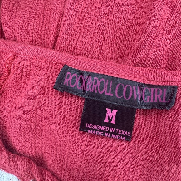 Rock & Roll Cowgirl Coral Dress with cream Lace - Picture 4 of 4